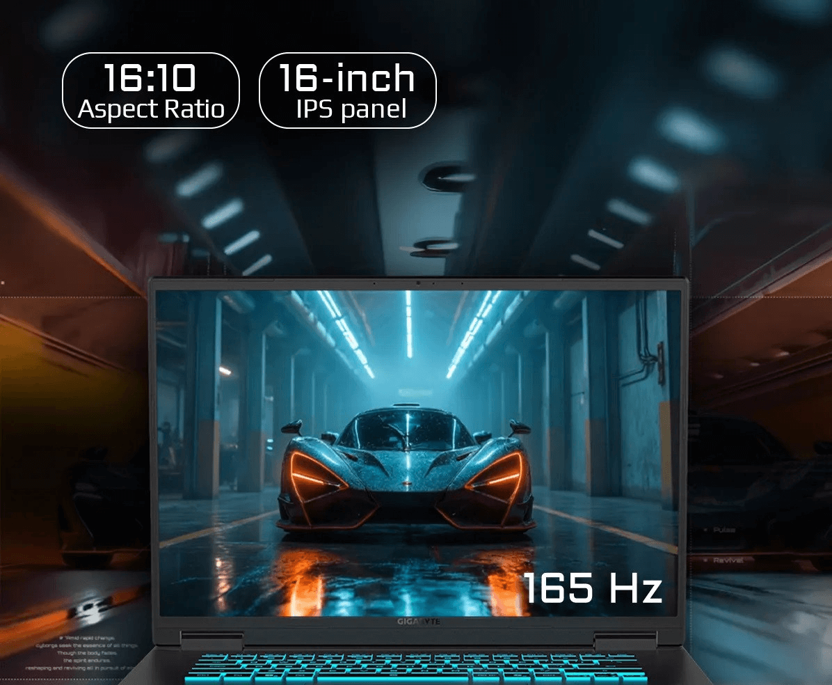 Gigabyte Gaming A16 GA6H 165Hz IPS gaming ekran